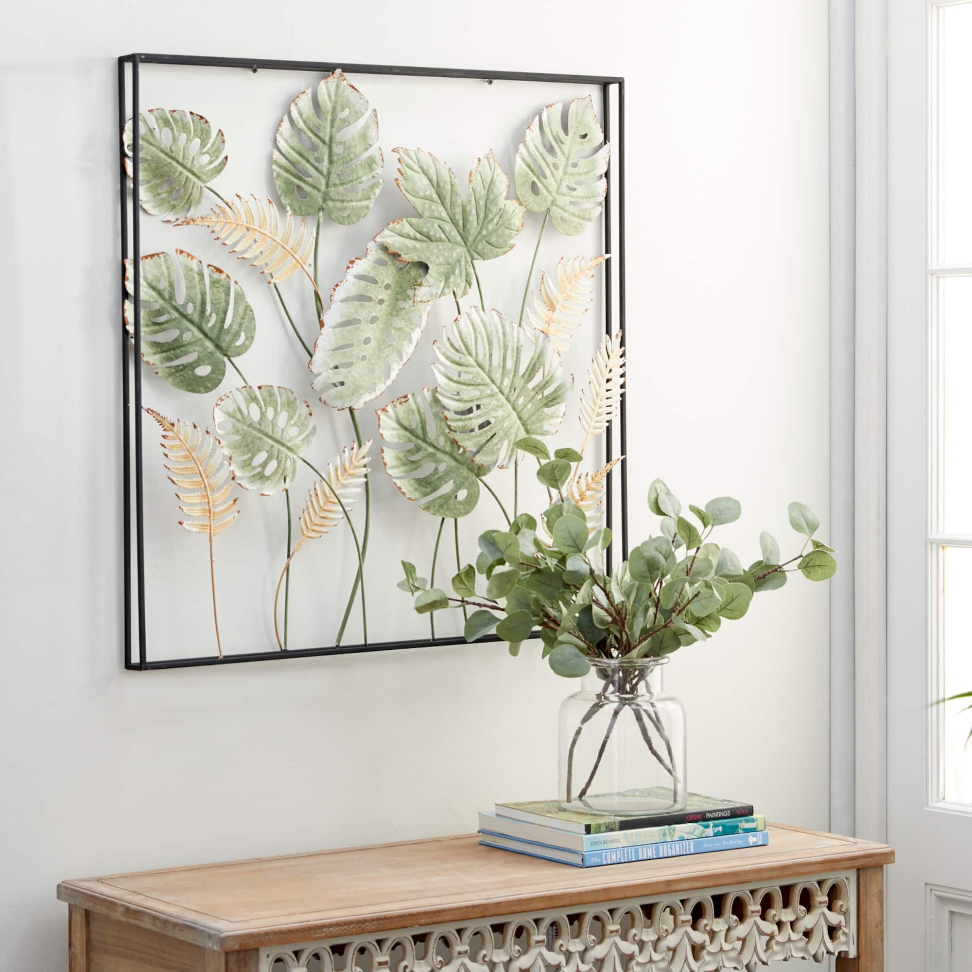 30" Green Modern Iron Wall Décor